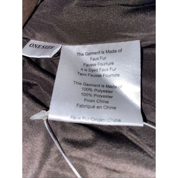 NWT La Fiorentina Women's Brown Faux Fur Capelet Color Brown One Size MSRP $299 - Picture 7 of 10